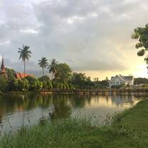 Beautiful river view at Sunset in Sukhotai