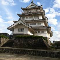Tall Japanese building with blue sky