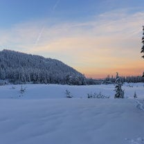 Sunrise below South Sister