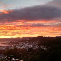 I woke up early almost every morning to catch these amazing sunrises over the city of Wellington from my front porch.