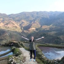 Myself at the Hani Rice Terraces in Yunnan province.