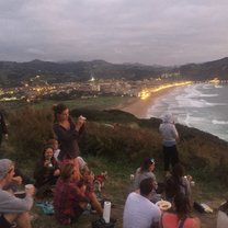 Dinner watching the sunset