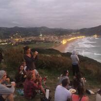 Dinner watching the sunset