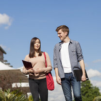 Students walking on campus Students walking on campus