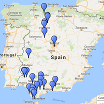 I mapped out everywhere I went during the trip