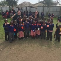 We went to a kindergarden in the slums to teach them proper hygiene 