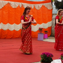 Dancing at a school in Nepal