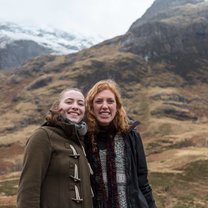 Glencoe with my French friend, Alice