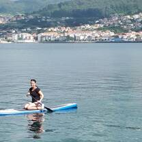 Paddleboarding near Sanxenxo.