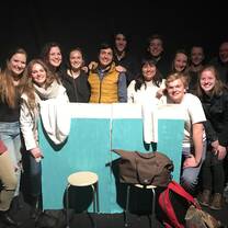 We visited a mini-theater performance. 
