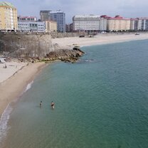 The beautiful beach of La Coruña