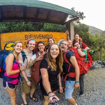 students, camping, chile