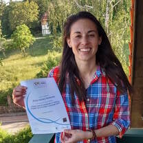 TEFL Student and their certificate