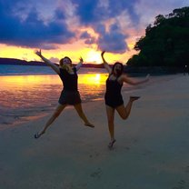 Jumping for joy in Thailand