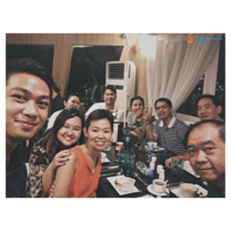 With my guests 