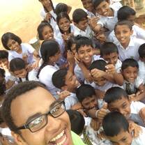 kids and volunteers