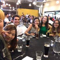 Friends at Uni Hall final dinner
