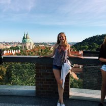 Photo taken at the Prague Castle overlooking the city, on a second day tour hosted by CEA