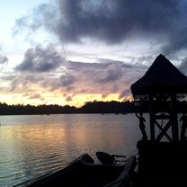 River house sunset 