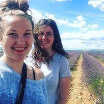 Me and a friend in the beautiful lavender fields of Aix!