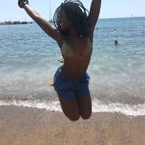 Jumping for joy at Costa Brava