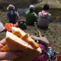 While hiking back from our home stay in the mountains we got to take a lunch break with some of the best food ever, simple but amazing. Plantains, seeet potato and bread.  Lunch break