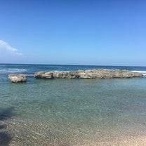 The beach next to our hotel