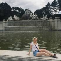 Fountain at Schönbrunn Palace in Vienna, Austria