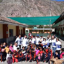 Group of volunteers at primary school