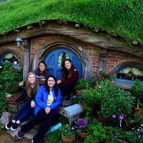 study abroad students in Hobbiton north island new zealand