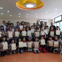 kids with certificates