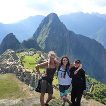 After a long long hike, we made it! Hiked Machu Picchu with other girls in the program