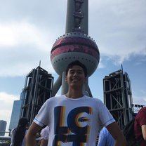A picture of me in front of the Pearl Tower