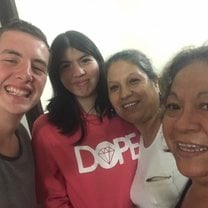 Con mi familia en Chile