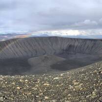 Full Rainbow Inside the Crater of a Volcano
