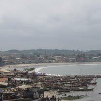 Overlook onto the town from Elmina slave castle