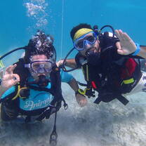 Volunteers on a dive