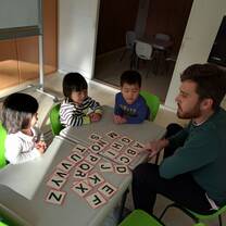 Letter Games with the students.