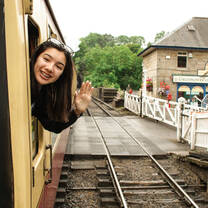 student on a stead train in York