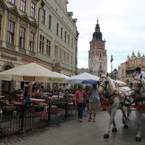 Horse and buggy on the streets of Krakow