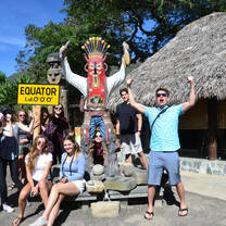 Students at the equator
