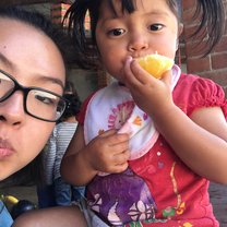 One of the kids at Hogar Amor