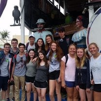 a group picture on arrival to Costa Rica