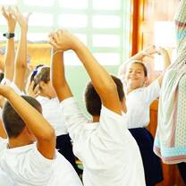 Teaching children in Panama