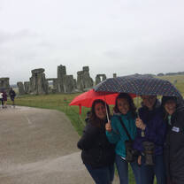 Students at Stonehenge