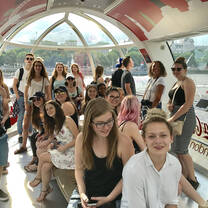 Students on the London Eye