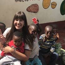 At school with the children 