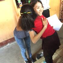 receive drawing from the girl