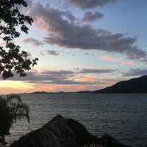 Sunset view from volunteer camp