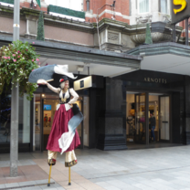 Street performer in Dublin city